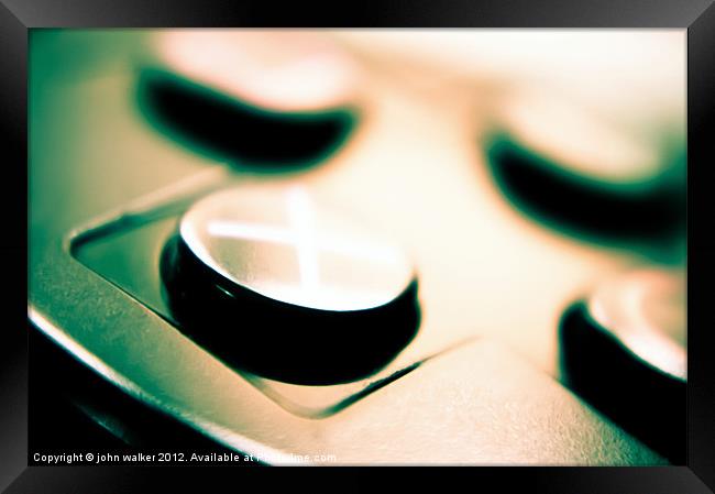 PS3 Controller Framed Print by john walker