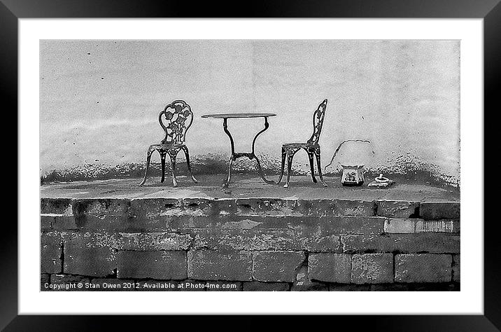 Empty Table Framed Mounted Print by Stan Owen