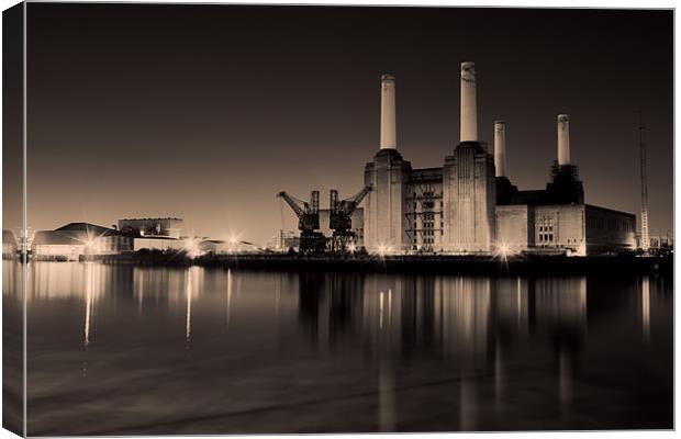 battersea Power Station Toned Canvas Print by Dean Messenger