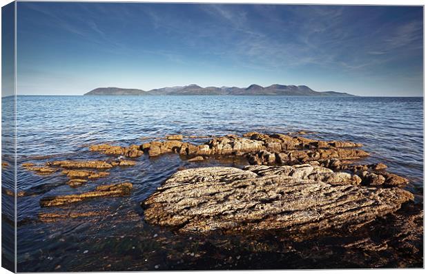 Isle of Arran from Skipness Canvas Print by Grant Glendinning