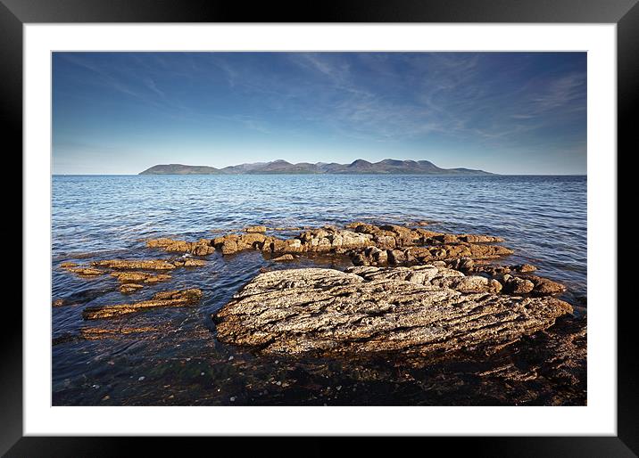 Isle of Arran from Skipness Framed Mounted Print by Grant Glendinning