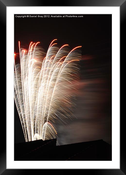 Firework Show Framed Mounted Print by Daniel Gray