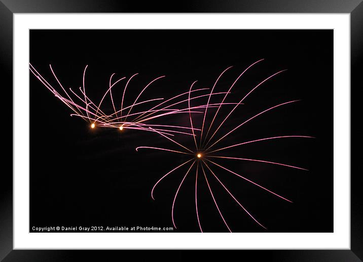 Pink Explosion Framed Mounted Print by Daniel Gray