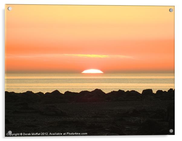 Lendalfoot Sunset Acrylic by Derek Moffat Canvas & Prints