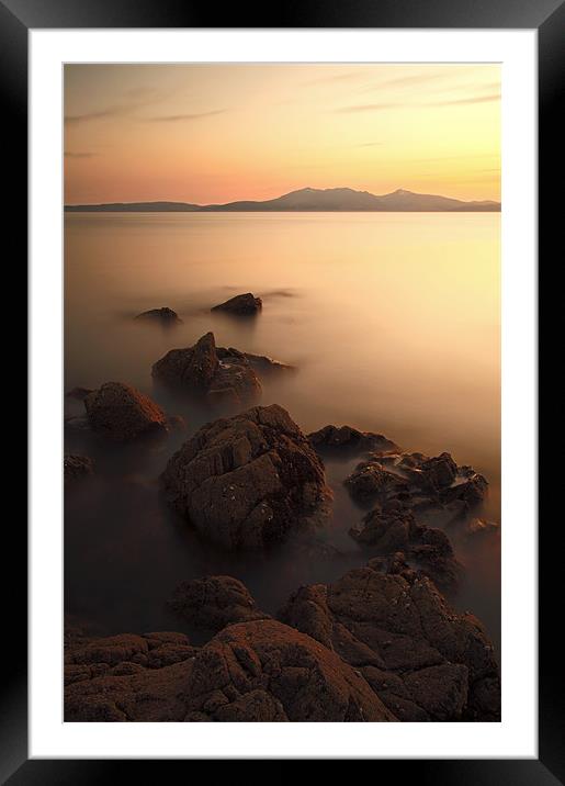 Portencross Sunset Framed Mounted Print by Grant Glendinning