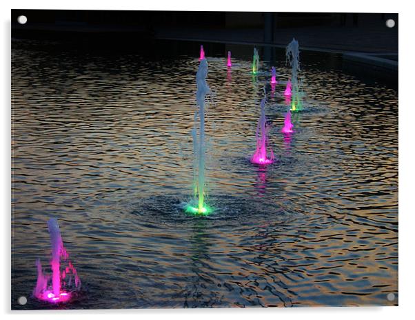 City Park Lights Acrylic by Stephen Baxter