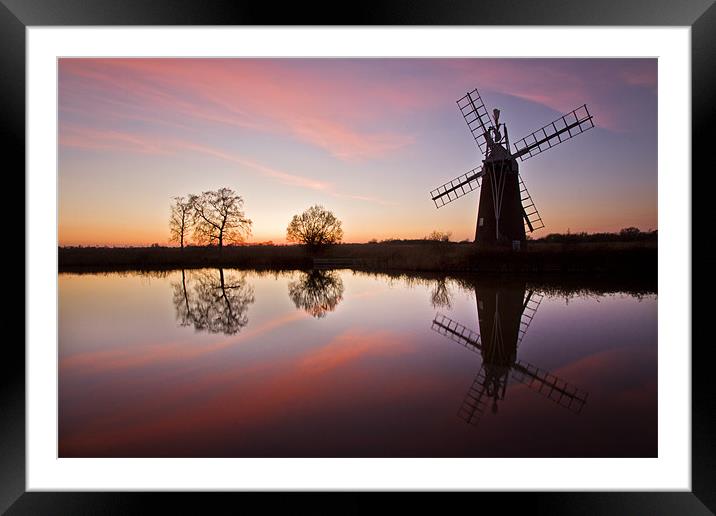 Norfolk Broads Reflections Framed Mounted Print by Paul Macro