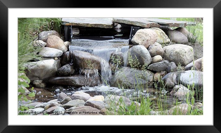 Waterfalls , Framed Mounted Print by Larry Stolle