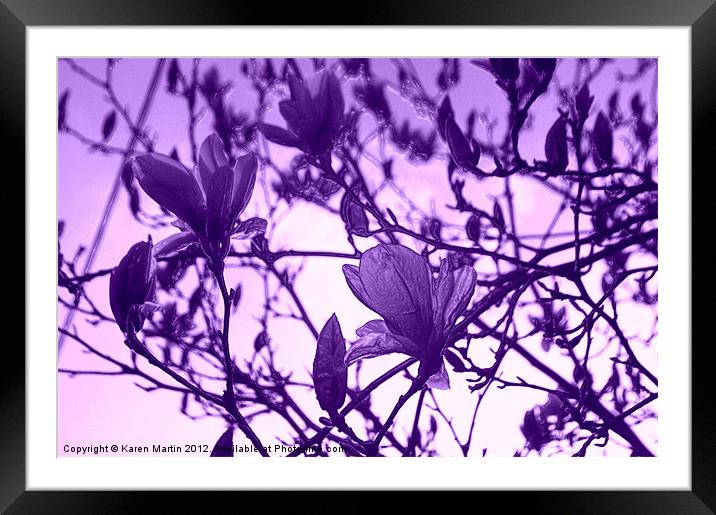 Abstract Magnolia Framed Mounted Print by Karen Martin