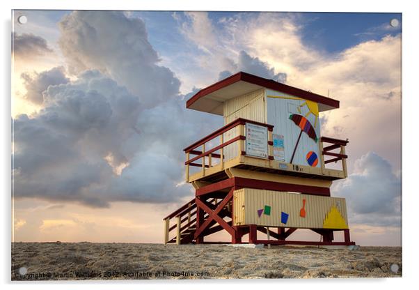 Miami Lifeguard Tower 2 Acrylic by Martin Williams