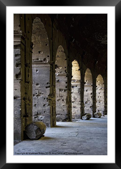 Colosseum Walls Framed Mounted Print by Matthew Bates