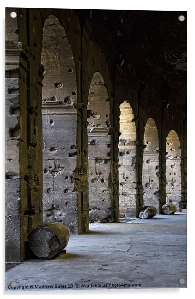 Colosseum Walls Acrylic by Matthew Bates