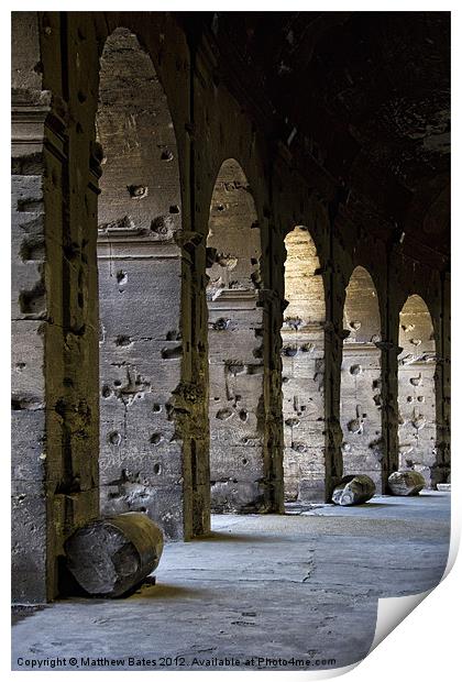 Colosseum Walls Print by Matthew Bates