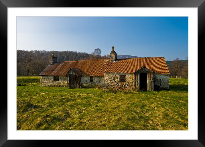 Desirable Semi-Detached Cottages Framed Mounted Print by Jacqi Elmslie