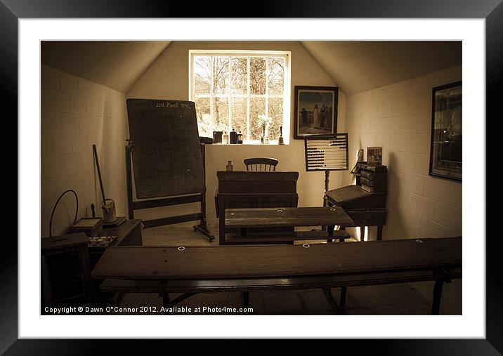 The Old Schoolhouse Framed Mounted Print by Dawn O'Connor