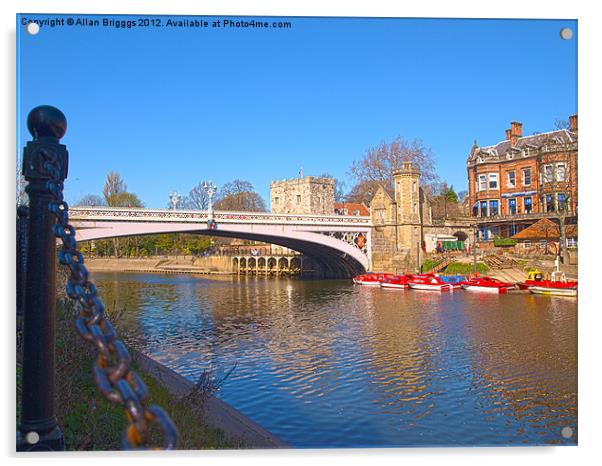 York Lendal Bridge over River Ouse Acrylic by Allan Briggs