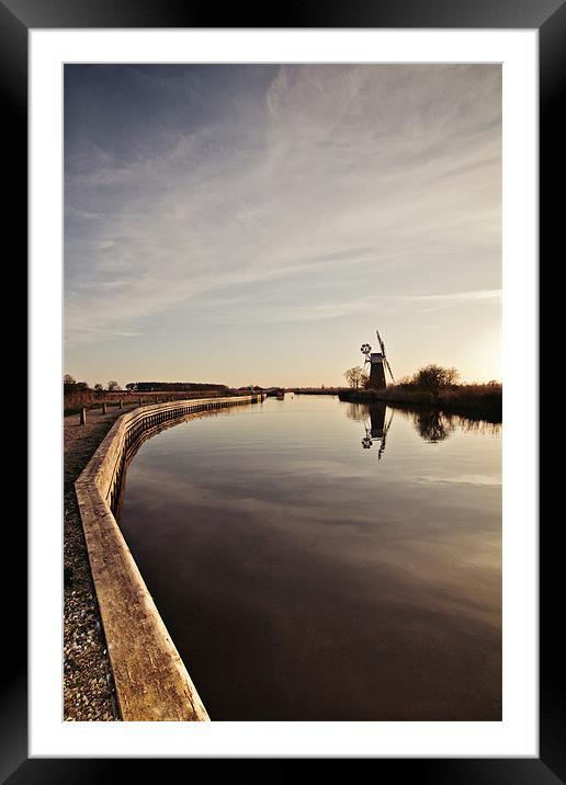 Perfect Reflections at Turf Fen Mill Framed Mounted Print by Paul Macro