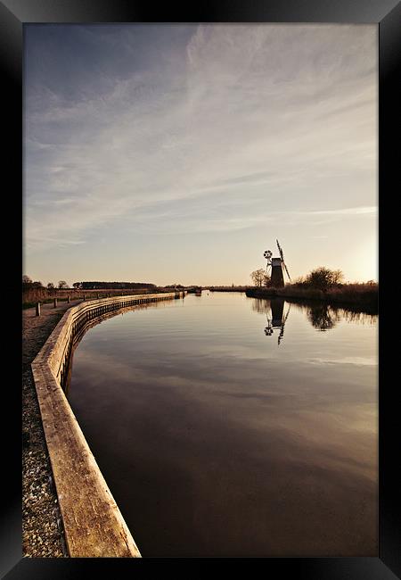 Perfect Reflections at Turf Fen Mill Framed Print by Paul Macro