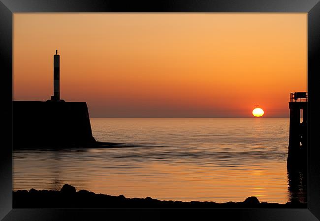 Aberystwyth Harbour sunset Framed Print by Izzy Standbridge