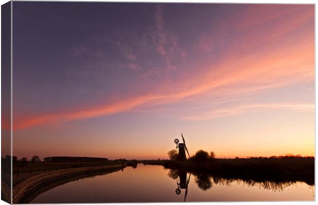 Sunset at Turf Fen Canvas Print by Paul Macro