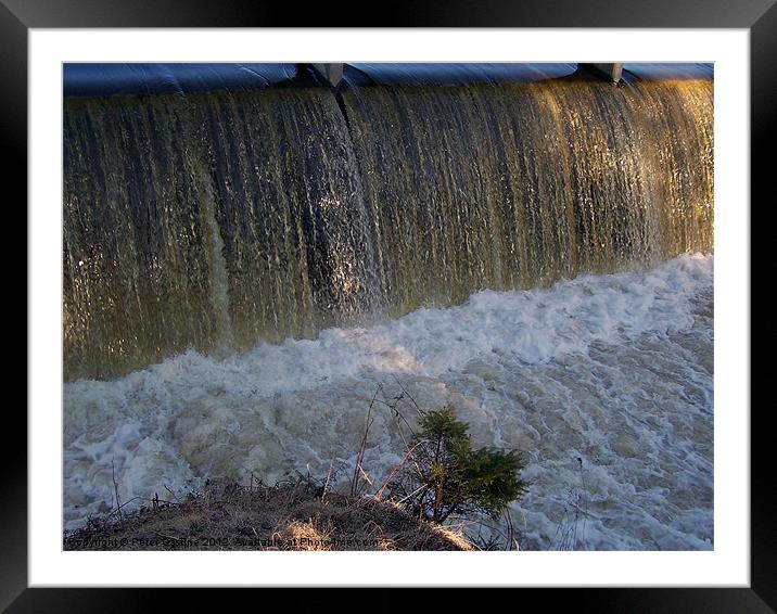 Water Over the Dam Framed Mounted Print by Peter Castine