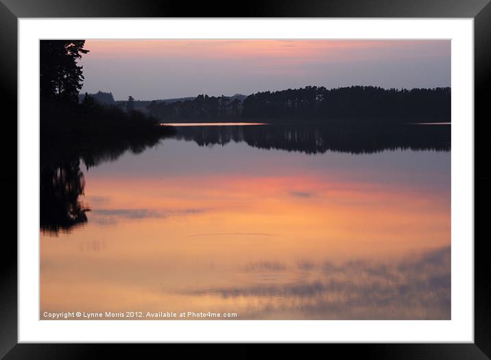 A Serene Sunset Framed Mounted Print by Lynne Morris (Lswpp)