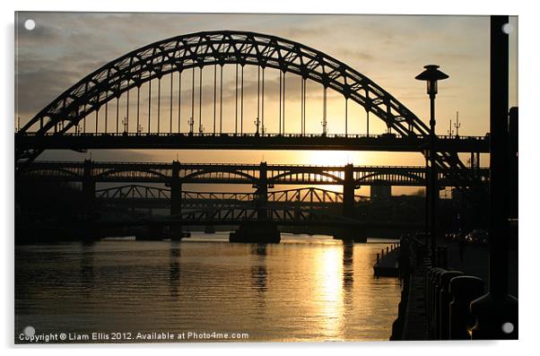 Tyne Sunset Acrylic by Liam Ellis