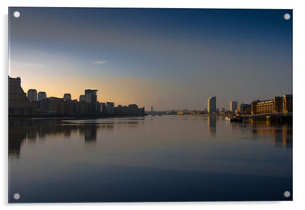 Canvas Sunrise over the Thames Acrylic by Jack Jacovou Travellingjour
