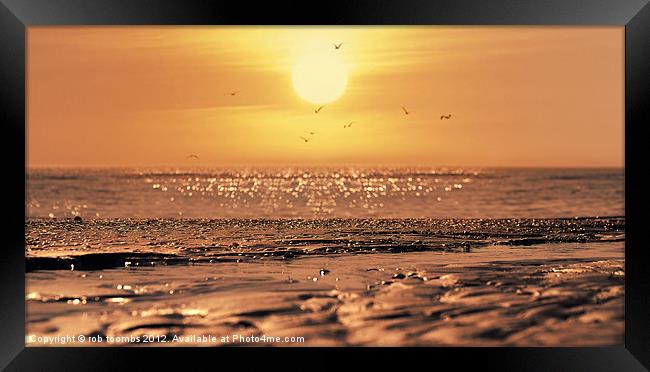 THE MORNING TIDE Framed Print by Rob Toombs
