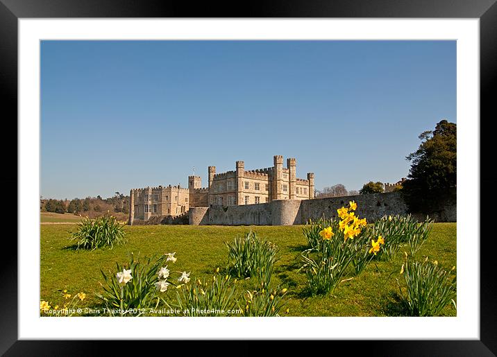 Leeds Castle in Spring 2 Framed Mounted Print by Chris Thaxter