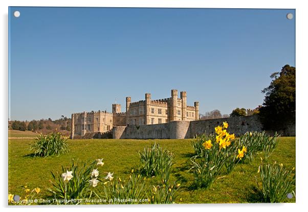 Leeds Castle in Spring 2 Acrylic by Chris Thaxter