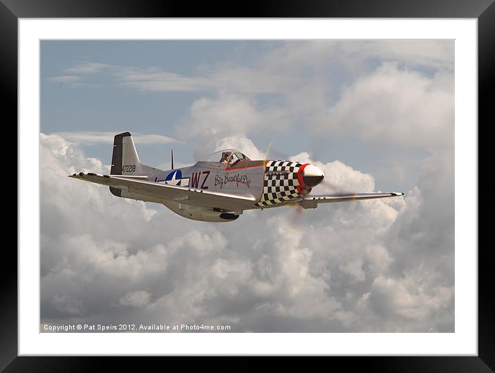 P51 Mustang - 'Doll' Framed Mounted Print by Pat Speirs
