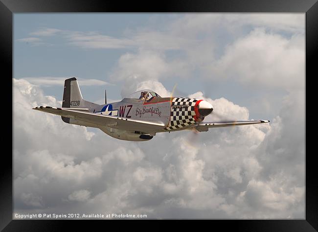 P51 Mustang - 'Doll' Framed Print by Pat Speirs