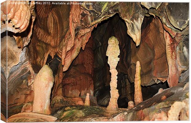 Cave Formations Canvas Print by Ian Jeffrey