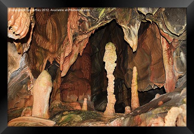 Cave Formations Framed Print by Ian Jeffrey