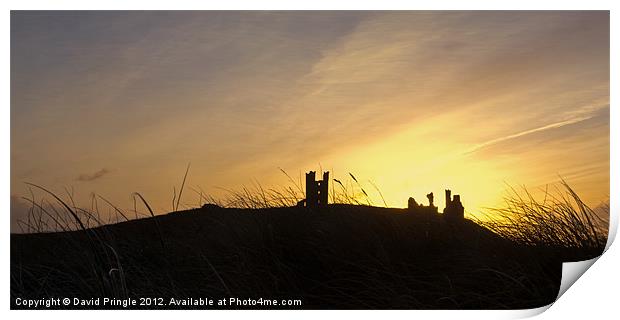 Dunstanburgh Castle Sunrise Print by David Pringle