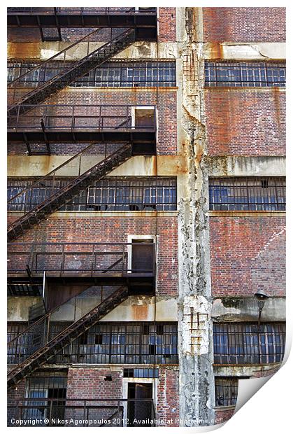 Rusty wall 1 Print by Alfani Photography