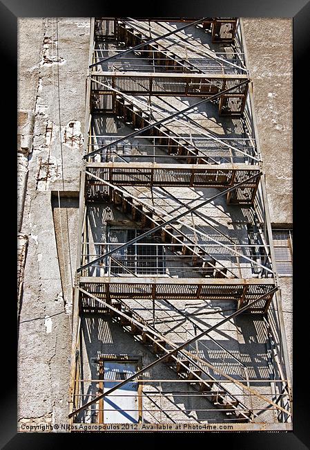 Metal steps Framed Print by Alfani Photography