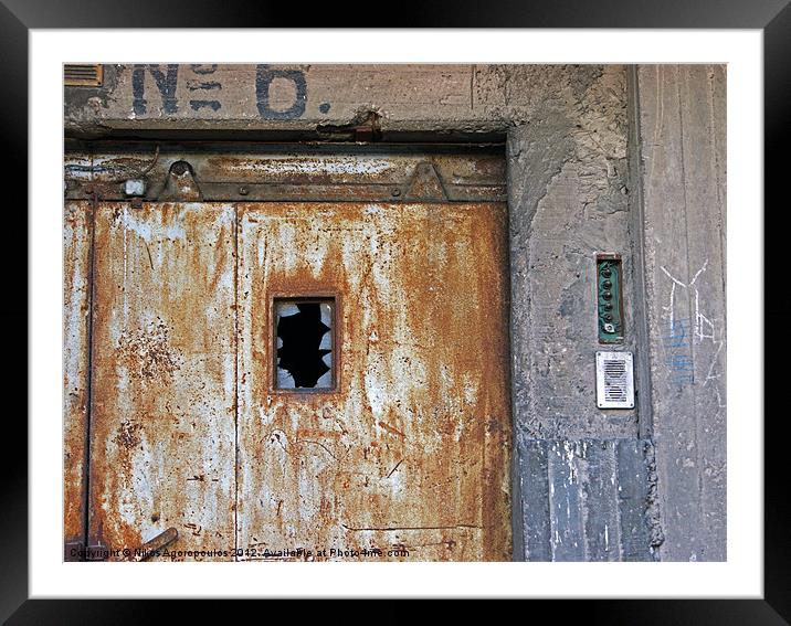 Rusty door Framed Mounted Print by Alfani Photography