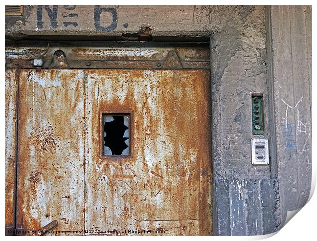 Rusty door Print by Alfani Photography