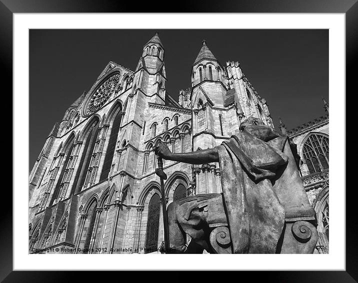 York City Minster King Constantine statue Framed Mounted Print by Robert Gipson