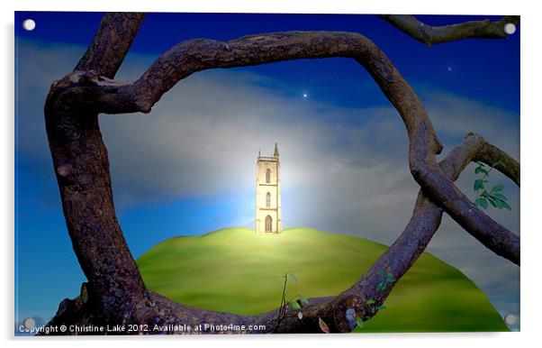 Sacred Hill Acrylic by Christine Lake