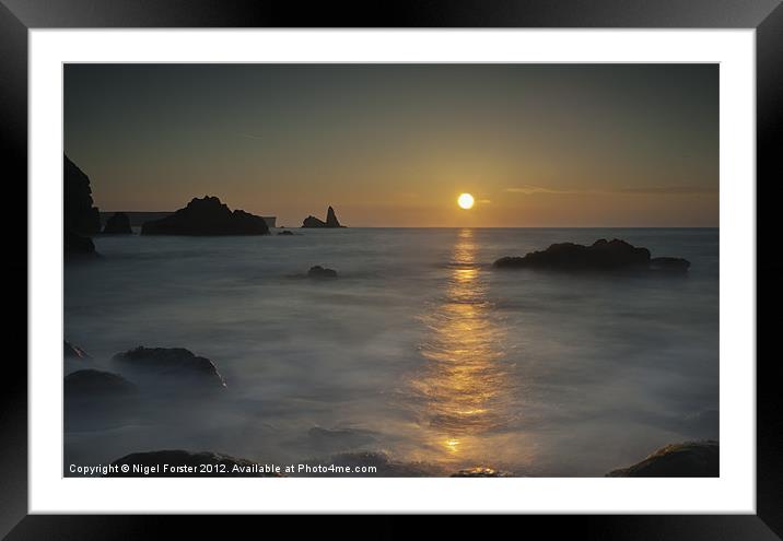 Broad Haven Sunrise Framed Mounted Print by Creative Photography Wales