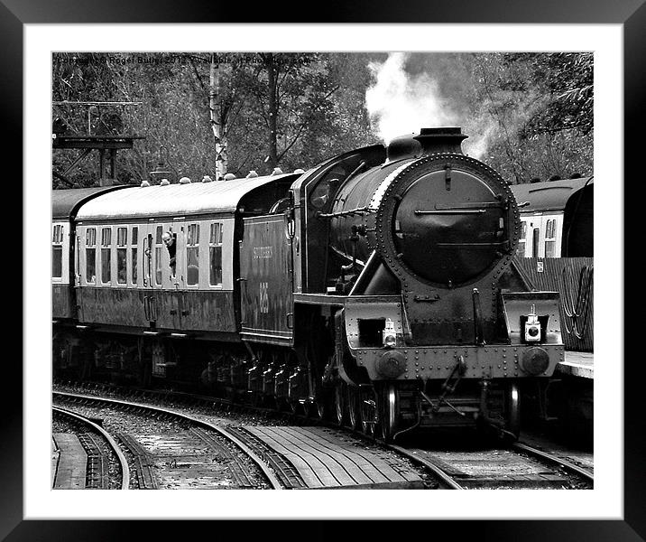 The Train Now Approaching Framed Mounted Print by Roger Butler
