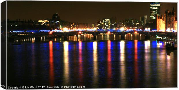 Westminster Bridge London Canvas Print by Liz Ward