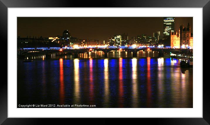 Westminster Bridge London Framed Mounted Print by Liz Ward