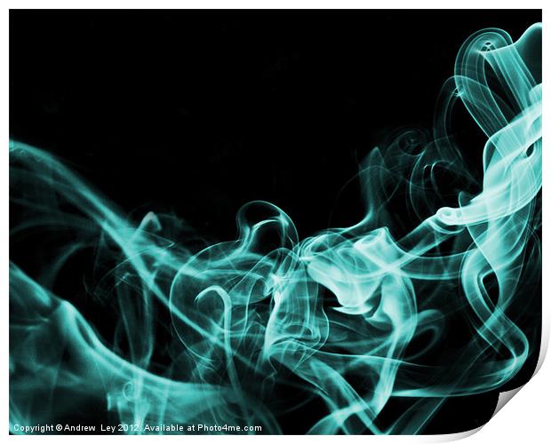 Smoking the blues away Print by Andrew Ley