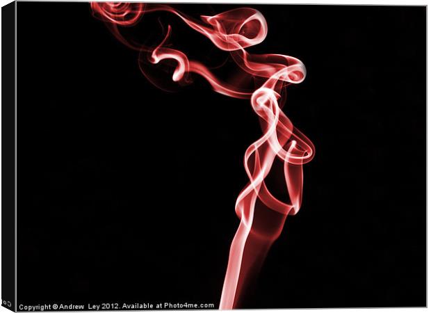 Red Smoke Canvas Print by Andrew Ley
