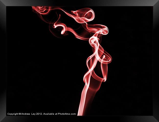 Red Smoke Framed Print by Andrew Ley