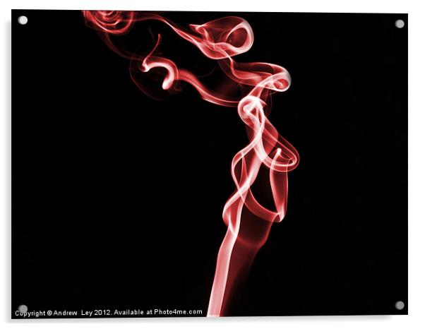Red Smoke Acrylic by Andrew Ley